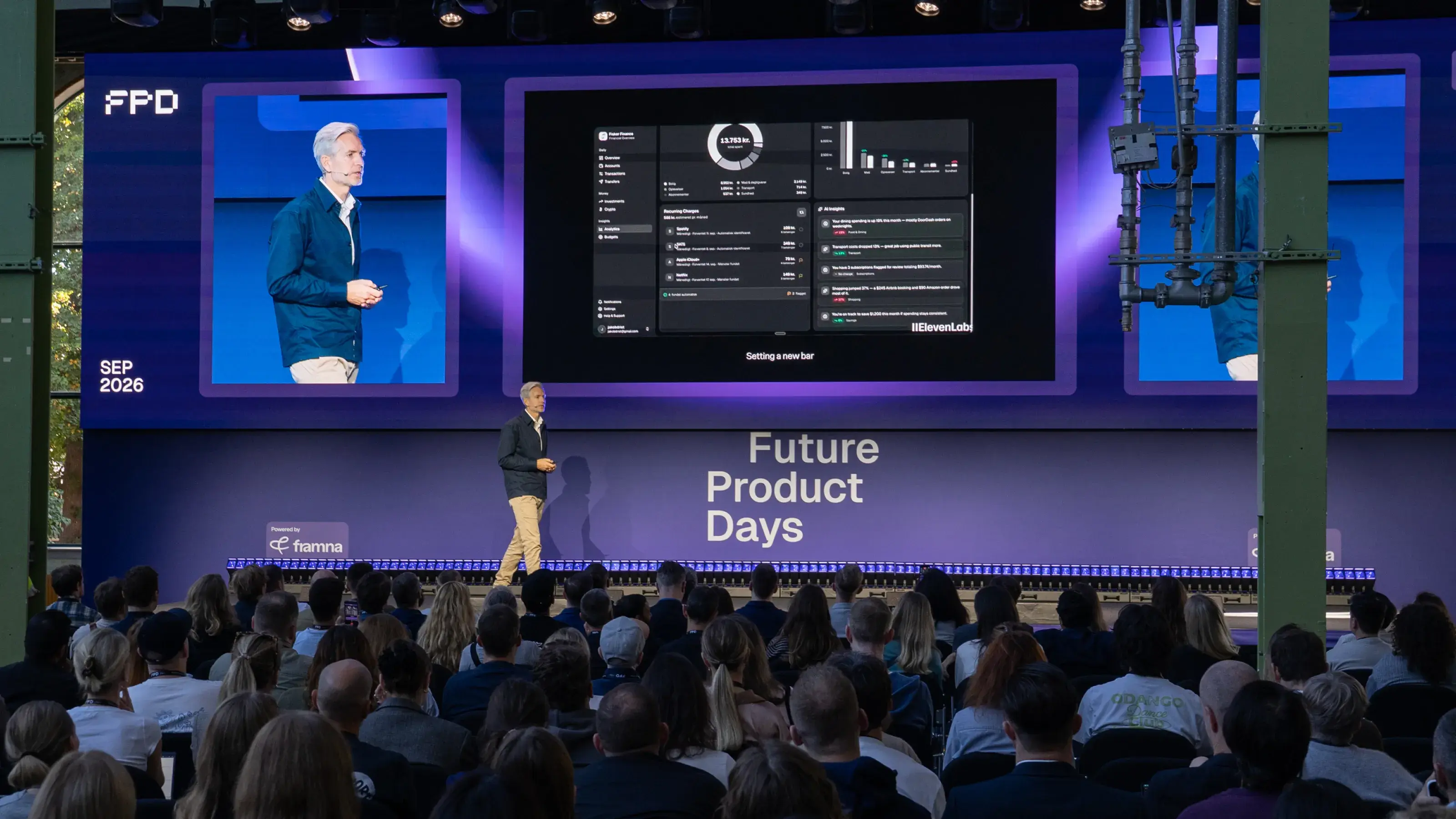 Joacim Jeppesen on the main stage at Future Product Days 2026
